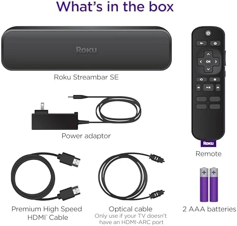 2-in-1 TV Soundbar with Built-in 4K/HDR Streaming, Premium Speakers, & Enhanced Speech Clarity — Sound Bar, Roku