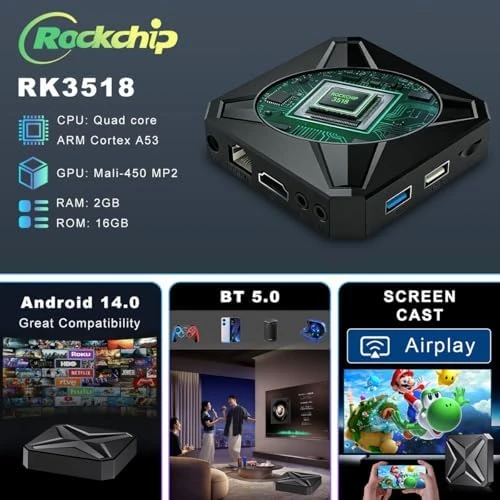 4K Streaming Media Player with Voice Remote — Smart TV, LEFFOT