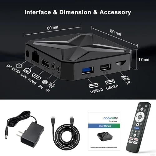 4K Streaming Media Player with Voice Remote — Smart TV, LEFFOT