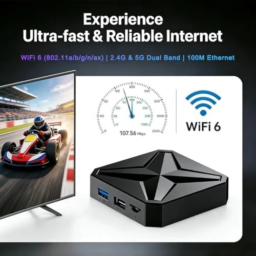 4K Ultra HD Smart TV Box with Voice Control — Smart TV, LEFFOT