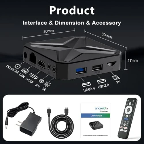 4K Ultra HD Smart TV Box with Voice Control — Smart TV, LEFFOT