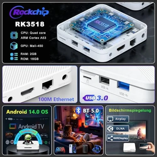Android 14.0 TV Box 2026 — Smart TV, LEFFOT