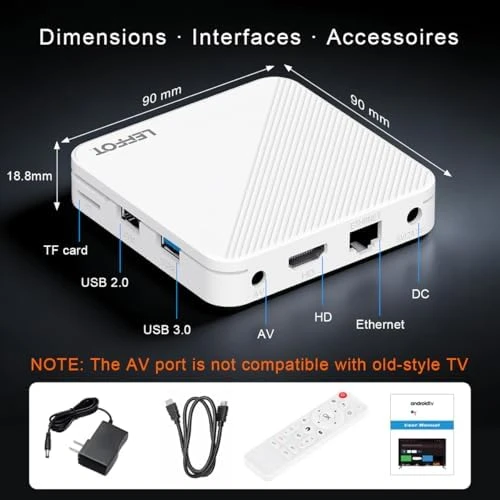 Android 14.0 TV Box 2026 — Smart TV, LEFFOT