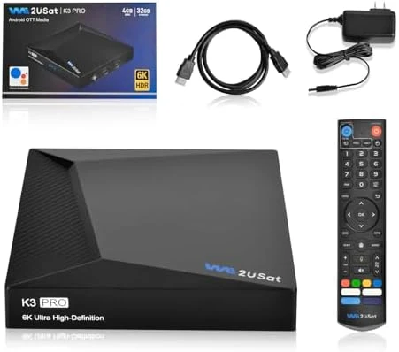 Android Smart TV Box 6K Ultra HD with Voice Remote — Smart TV, WE2USAT