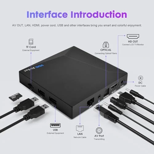 Android Smart TV Box 6K Ultra HD with Voice Remote — Smart TV, WE2USAT