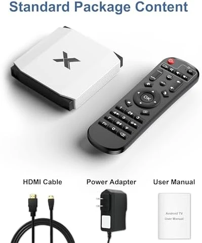 Android TV Box 4K Ultra HD, 4GB RAM 32GB ROM — Smart TV, RINGREAT