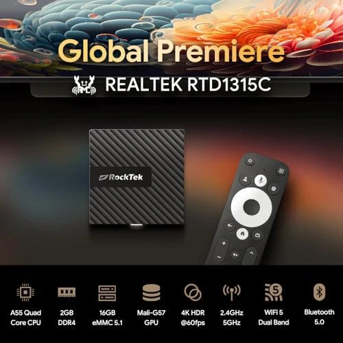 GB1 Android TV Box — Smart TV, RockTek