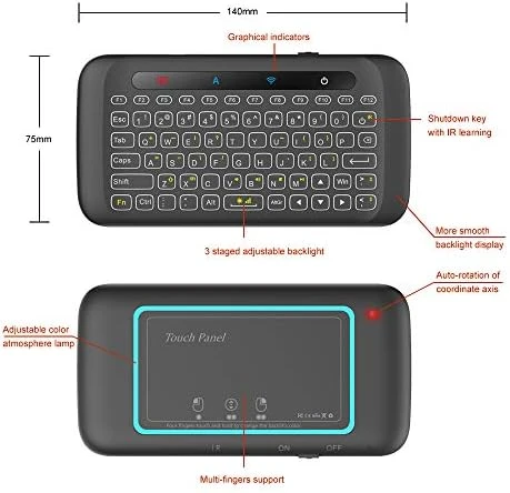 H20 Mini Wireless Keyboard with Touchpad — Bluetooth Keyboard, Dupad