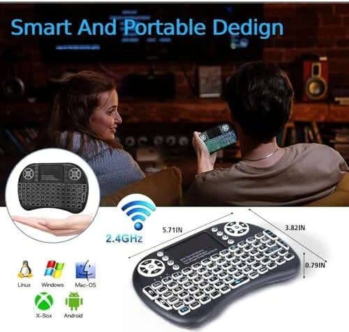 Mini Wireless Keyboard with Touchpad and Multimedia Keys — Bluetooth Keyboard, Sidiwen