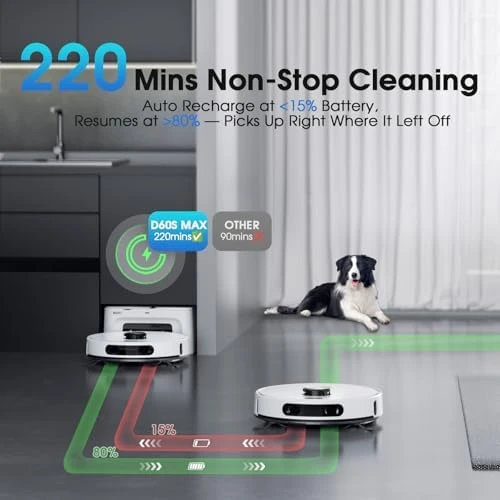 Robot Vacuum and Mop Combo with Self-Emptying — Robot Vacuum, SHELIKI