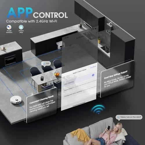 Robot Vacuum and Mop Combo with Self-Emptying — Robot Vacuum, SHELIKI