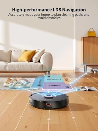 Robot Vacuum and Mop, Self-Emptying with 6000Pa Suction — Robot Vacuum, Airzeen