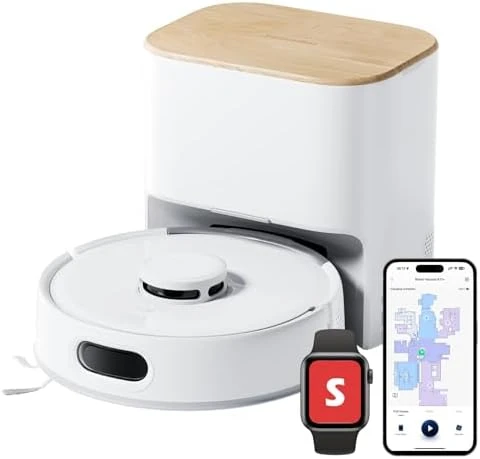 Robot Vacuum & Mop with Matter, 6000Pa Suction, 90-Day Hands-Free Self-Emptying, LDS Navigation, 3.6" Ultra-Slim,... — Robot Vacuum, SwitchBot