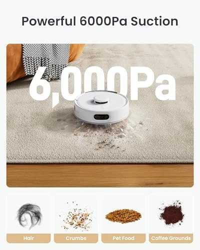 Robot Vacuum & Mop with Matter, 6000Pa Suction, 90-Day Hands-Free Self-Emptying, LDS Navigation, 3.6" Ultra-Slim,... — Robot Vacuum, SwitchBot