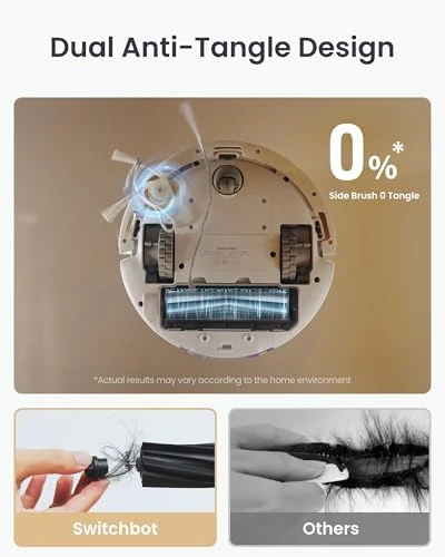 Robot Vacuum & Mop with Matter, 6000Pa Suction, 90-Day Hands-Free Self-Emptying, LDS Navigation, 3.6" Ultra-Slim,... — Robot Vacuum, SwitchBot