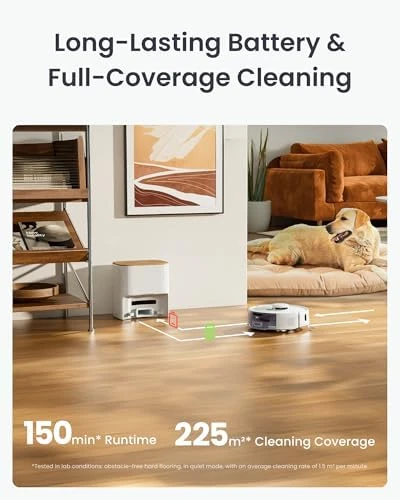 Robot Vacuum & Mop with Matter, 6000Pa Suction, 90-Day Hands-Free Self-Emptying, LDS Navigation, 3.6" Ultra-Slim,... — Robot Vacuum, SwitchBot
