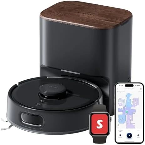 Robot Vacuum & Mop with Matter, 6000Pa Suction, 90-Day Hands-Free Self-Emptying, LDS Navigation, 3.6" Ultra-Slim,... — Robot Vacuum, SwitchBot