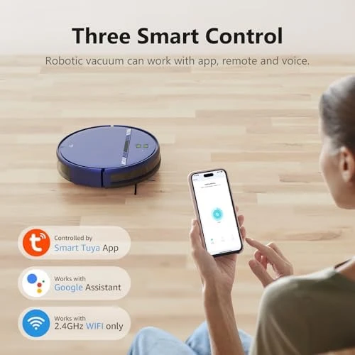 Robot Vacuum Cleaner, Smart Robotic Vacuum Wi-Fi Connected, App Control, Compatible with Alexa and Google Assistant,... — Robot Vacuum, XIEBro Life