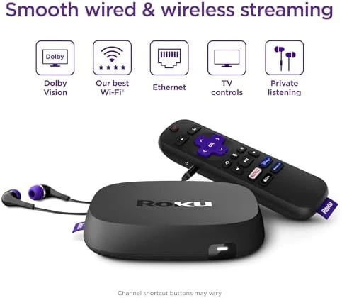Ultra LT (2023) HD/4K/HDR Dolby Vision Quad-Core Streaming Player — Smart TV, Roku