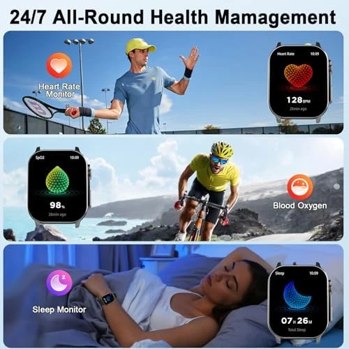 2.01" AMOLED Curved Touchscreen Fitness Watch — Smart Watch, Poounur
