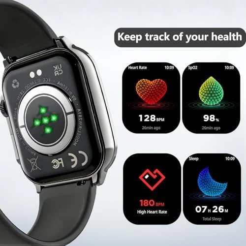 2.01" AMOLED Curved Touchscreen Fitness Watch — Smart Watch, Poounur