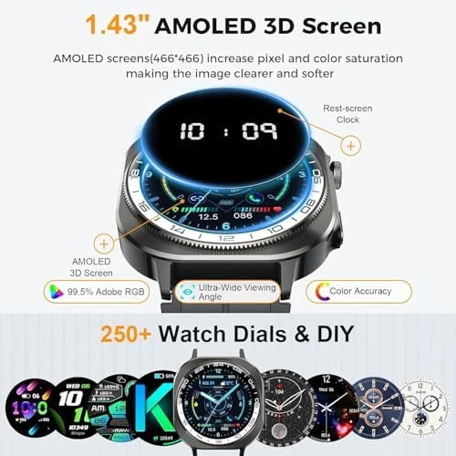 2026 AMOLED Fitness Smartwatch with LED Flashlight — Smart Watch, Soudorv