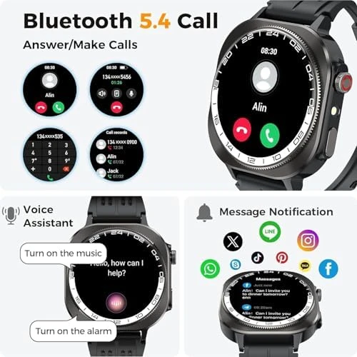 2026 AMOLED Fitness Smartwatch with LED Flashlight — Smart Watch, Soudorv