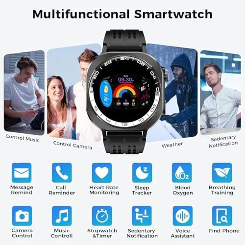 2026 AMOLED Fitness Smartwatch with LED Flashlight — Smart Watch, Soudorv