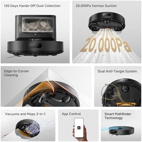 D20 Air Plus Robot Vacuum and Mop Combo — Robot Vacuum, Dreame