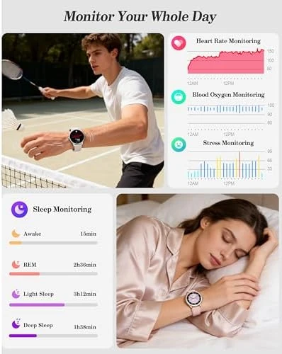 Fitness Smart Watch with Call and Health Monitoring — Fitness Tracker, ZOSKVEE