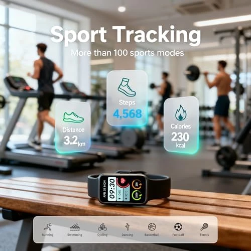 Fitness Tracker with 1.47" HD Display, Heart Rate & SpO2 — Fitness Tracker, Motivaris