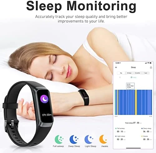 Fitness Tracker with 24/7 Heart Rate, Blood Oxygen, Blood Pressure, Sleep Monitor — Fitness Tracker, Zeacool