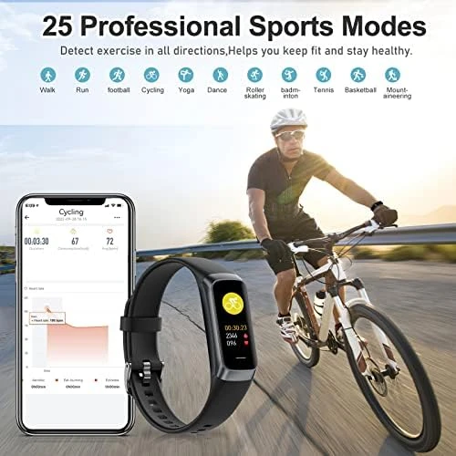 Fitness Tracker with 24/7 Heart Rate, Blood Oxygen, Blood Pressure, Sleep Monitor — Fitness Tracker, Zeacool