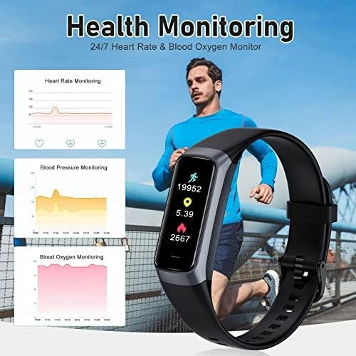 Fitness Tracker with 24/7 Heart Rate, Blood Oxygen, Blood Pressure, Sleep Monitor — Fitness Tracker, Zeacool