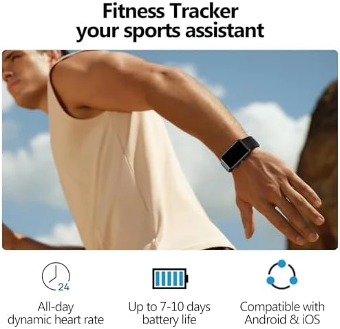 Fitness Tracker with Heart Rate, Sleep Monitor, 100+ Sports Modes — Fitness Tracker, MOLOURK