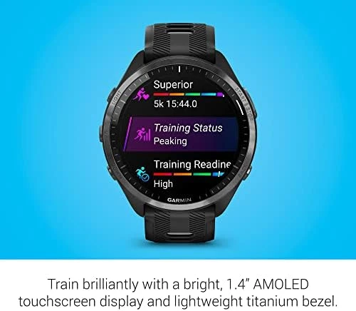 Forerunner 965 Running Smartwatch, Colorful AMOLED Display, Training Metrics and Recovery Insights — Fitness Tracker, Garmin