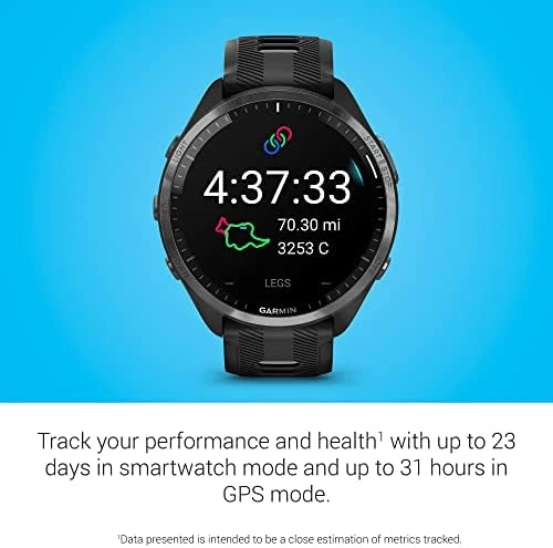 Forerunner 965 Running Smartwatch, Colorful AMOLED Display, Training Metrics and Recovery Insights — Fitness Tracker, Garmin