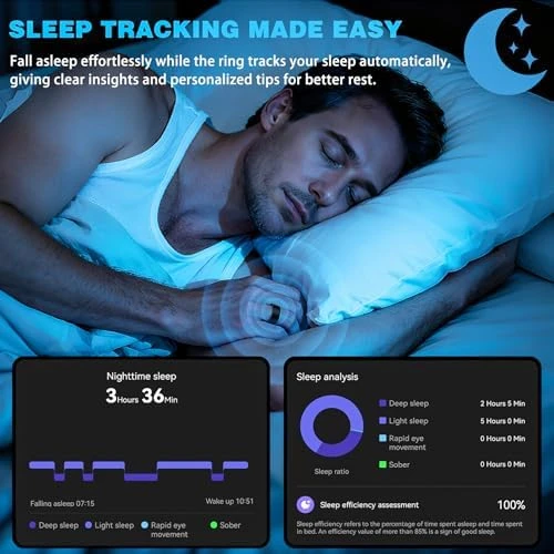 Health Fitness Tracker Ring — Smart Ring, S SECRETTOP