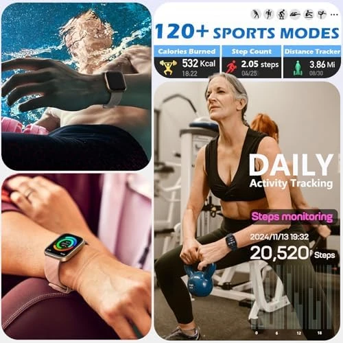 Health Fitness Tracker with Heart Rate, Blood Pressure, Blood Oxygen, Sleep Tracking, 120+ Sports Modes — Fitness Tracker, MorePro