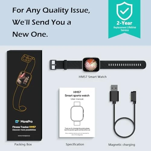 Health Fitness Tracker with Heart Rate, Blood Pressure, Blood Oxygen, Sleep Tracking, 120+ Sports Modes — Fitness Tracker, MorePro