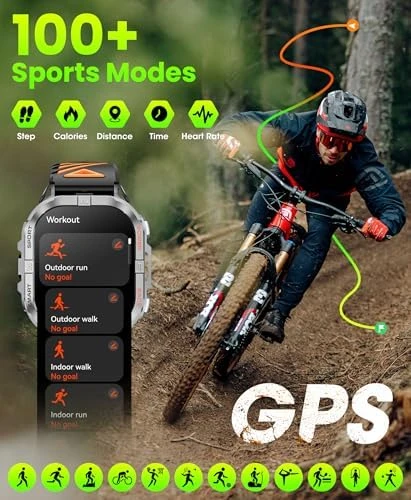 Military Smart Watch with LED Flashlight and GPS — GPS Watches, Joautrial