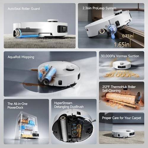 Roller Robot Vacuum with AquaRoll Mopping — Robot Vacuum, Dreame