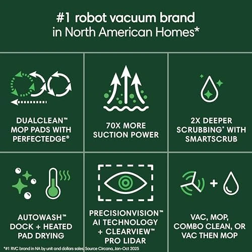 Roomba Plus 505X Combo Robot Vacuum & Mop + AutoWash Dock — Robot Vacuum, iRobot