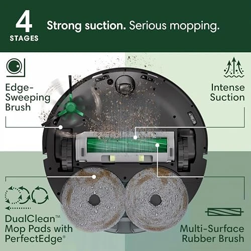 Roomba Plus 505X Combo Robot Vacuum & Mop + AutoWash Dock — Robot Vacuum, iRobot