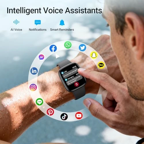 Smart Watch, 1.85" AMOLED Fitness Tracker with Bluetooth Call — Fitness Tracker, Fitpolo