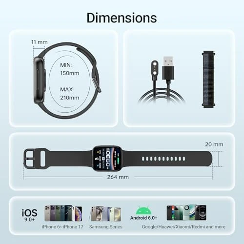 Smart Watch, 1.85" AMOLED Fitness Tracker with Bluetooth Call — Fitness Tracker, Fitpolo