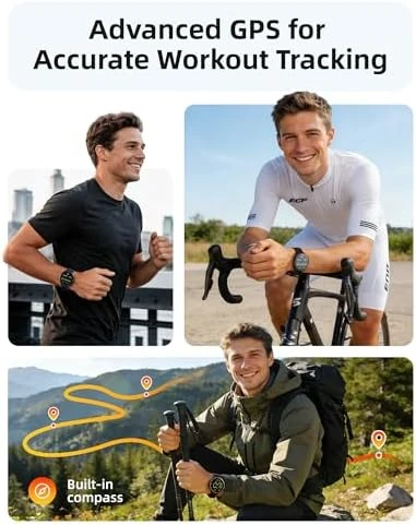 Smart Watch for Swimming, 5ATM Waterproof, GPS, AMOLED — Fitness Tracker, Parsonver