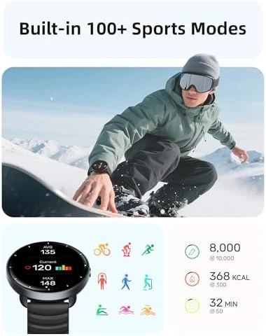 Smart Watch for Swimming, 5ATM Waterproof, GPS, AMOLED — Fitness Tracker, Parsonver