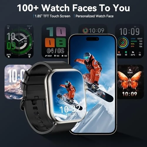 Smart Watch with 1000 mAh Battery and 1.85" HD Display — Smart Watch, QONBINK