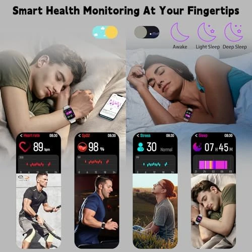 Smart Watch with Bluetooth Call and Health Tracking — Fitness Tracker, Odsslgw